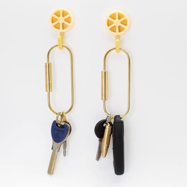 Durable Brass Keychain with Screw Clip, Simple Car Keychain, Unisex