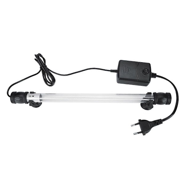 Senkbar UV Lys Sterilisator Vanntett Rengjør Grønn Algelampe for Akvarium Fisketank (11W)