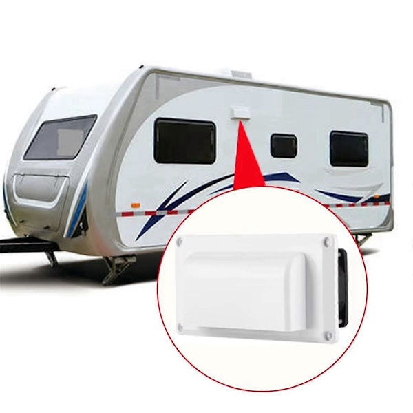 Campingvogn Autocamper Trailer Side Luftventil Ventilation Udstødningsventilator RV DC12V til Campister Trailer Båd Marine Yacht Sort