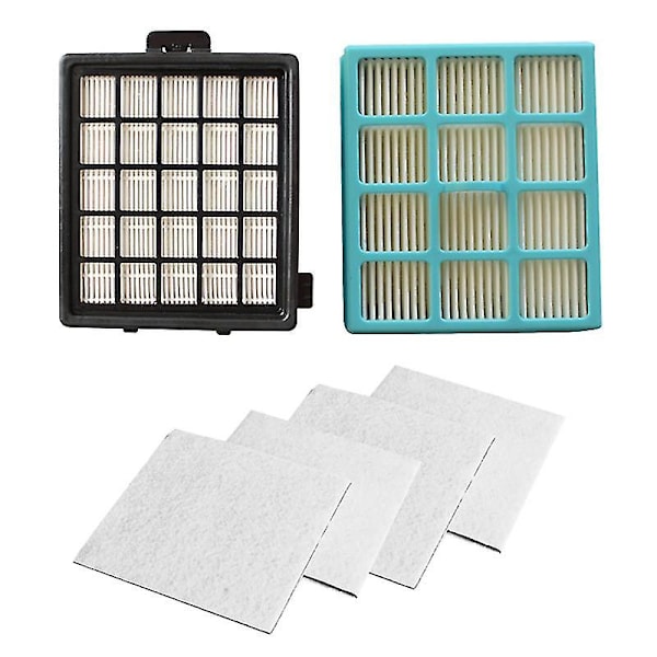 2 stk HEPA-filter & 4 stk Motorbomuldsfilter til FC8134 FC8135 FC8136 FC8142 FC8146 FC8148 FC8140 FC