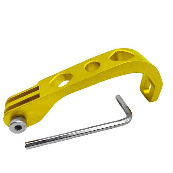 CNC-fräst aluminiumlegering ficklampafäste för kamerahållare, passar Cateye hopfällbar cykel, guld