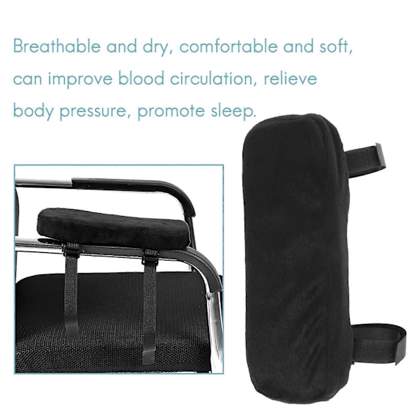 2 st Stolsarmstöd Kudde Memory Foam Bekväm Kontorsstols Armstödsskydd för Armbågar