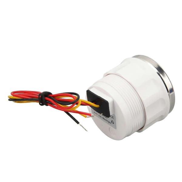 52mm Voltmeter Måler 18V?32V Hvit Skive Sølvramme Universal Elektrisk Pointer Spenningsmåler for RV Båt DC9?32V