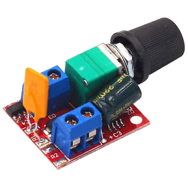5 st Mini DC-motor PWM-hastighetsregulator 3V-35V Hastighetskontrollbrytare LED-dimmer 5A Kretskortmodul 90W Hög hastighet DIY