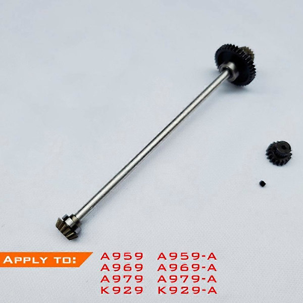 Centralaxel i metall med 17T motorväxelset för Wltoys A959 A969 A979 K929 1/18 RC C