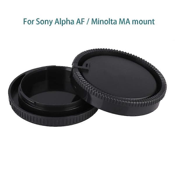 Bageste objektivdæksel + kamerafrontdæksel til Sony Alpha Minolta AF DSLR og A-mount objektiv
