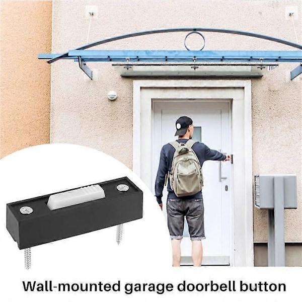 Universal Garasjeportåpner Bryter 41A4166 Kablet Belyst Trykknapp Svart Finish med Hvit Senter