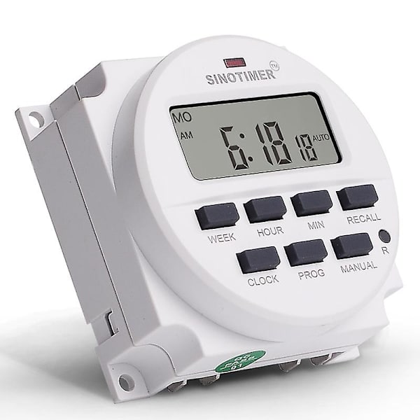 15.98 Tommer LCD Digital Timer 12V DC Programmerbar Tidsafbryder TM618N-4