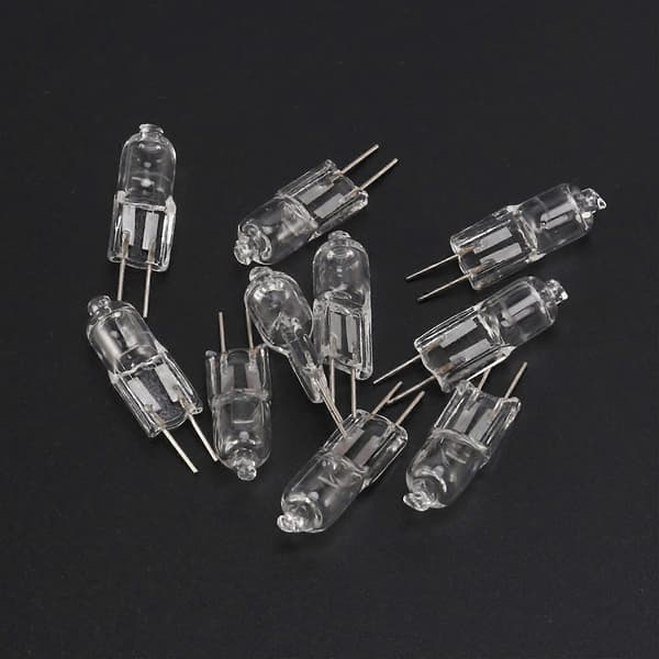 10 x G4 Halogen Lys Lampe Belysning 10W Varm Hvit