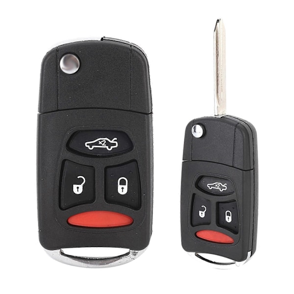 3 Panic-knap Foldbar Fjernbetjening Flip Shell Nøglehus Cover Passer til CHRYSLER 300 2005-2007