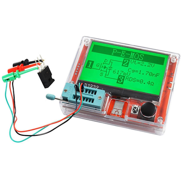 Multimeter Transistor Tester TFT Diode Triode Kapasitansmåler LCR ESR NPN PNP MOSFET LCR-T7 T1 T