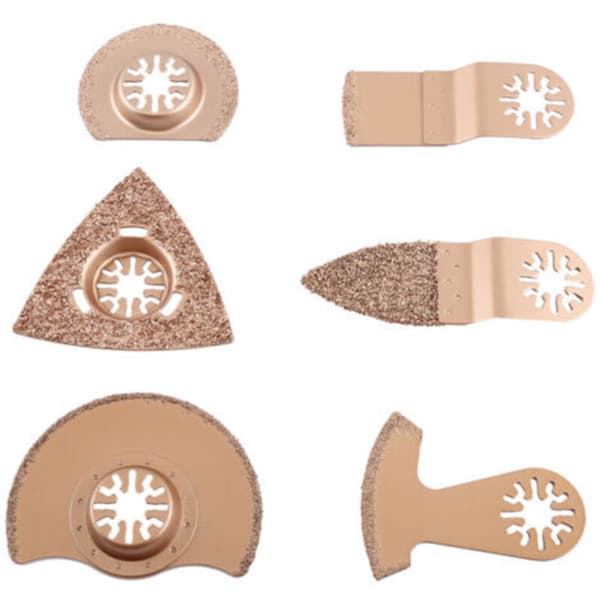 Jeffergarden Multi-Tool Oscillerende Sagbladsett, Universelle Sagbladtilbehør (6-delt Karbidsett)