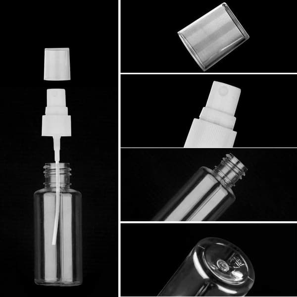 Tåkeflaske, 1 oz/30 ml liten fin tåke plastflaske, mini reiseflaskesett med 6