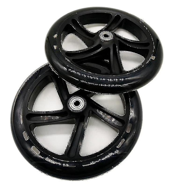 2 Stk. Løbehjulshjul 200 Mm Pu Materiale Hjul Tykkelse 30 Mm Abec-7 Leje Løbehjulstilbehør