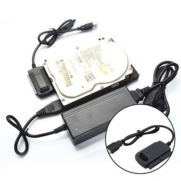 USB till IDE 2.0 Adapter Konverter Kabel För 2.5 3.5 SATA J9K Hårddisk