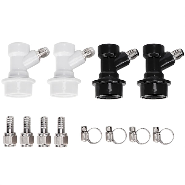 4 STK Gevind Ball Lock Keg Fittings Plastik Konnektor med Adapterklemme