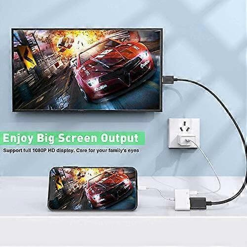 Apple Lightning till HDMI Digital AV-adapter 1080p HDMI Linje Synkroniseringsskärm