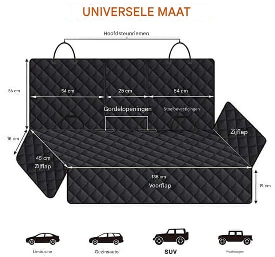 Durable Car Seat Covers - Pet Car Blankets - Protective Covers - Scratch-Resistant and Waterproof - Black