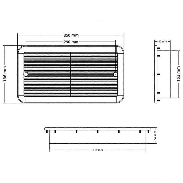 12V Caravan Ventilasjon Vifte Luftventilasjon Kjølevifte Eksosvifte Vanntett RV Side Luftvifte RV S