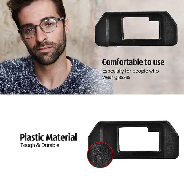 Olympus EM5 & EM10 Plastik Kamera Øjenkop Tilbehørslinse - Sort