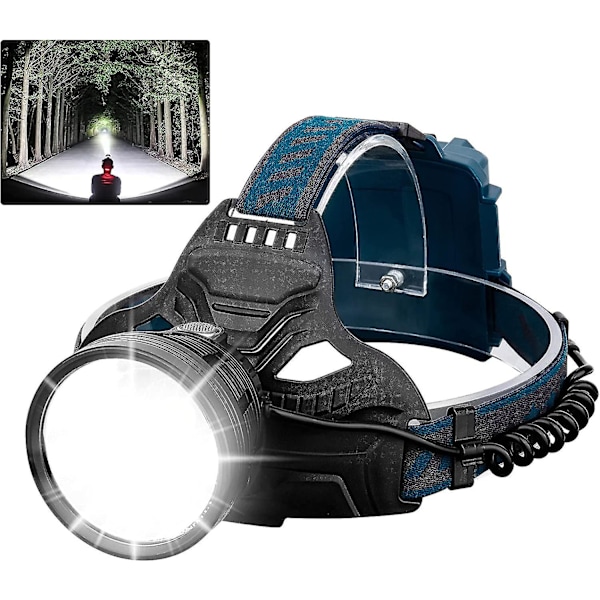 Led Genopladelige Pandelamper Til Voksne, 90000 Lumen Super Lys Pandelampe Lommelygte 90justerbar 4 Tilstande Ipx5 Vandafvisende Usb Genopladelig Pandelampe Fo