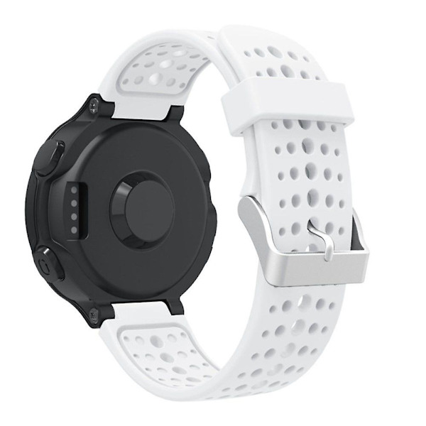 Vit runt hål silikon klockarmband rem för Garmin Forerunner 220/230/235/620/630