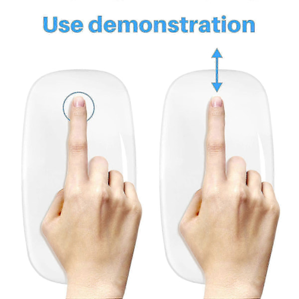 Trådløs mus for PC og Mac - Oppladbar slank Bluetooth Magic Mouse