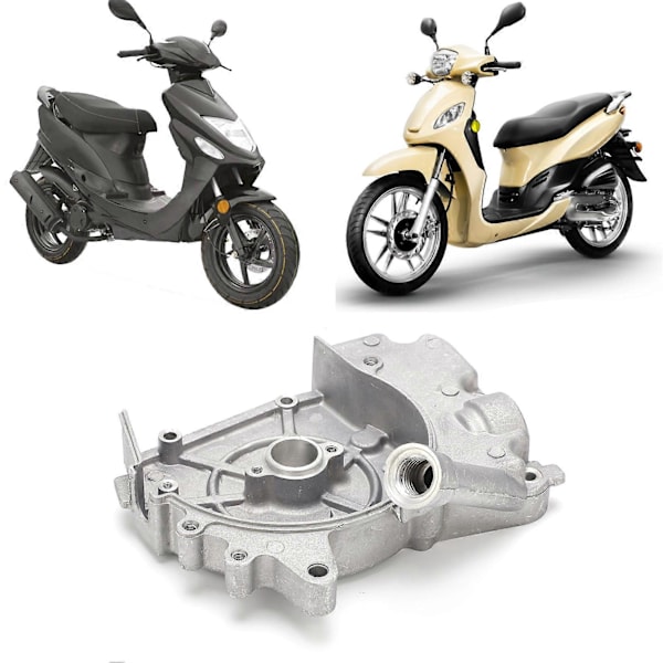 Motor Höger Vevhus Sida Kåpa Aluminiumlegering Ersättning för GY6 50cc 80cc Scooter
