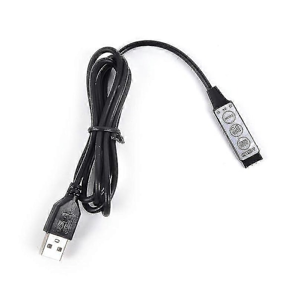 5v USB LED RGB 3-tasters 4-pin fjernkontroll for LED-stripe 2024THO