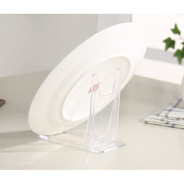 Tvådelad justerbar genomskinlig akrylplastdisplaystativ (set om 6)