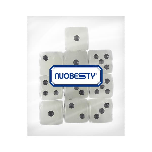 10 stk Akryl Terninger 6-sidede Terninger Party Bordspil Terninger Lysende D6 Terninger Spil Terning Rekvisitter (16mm)