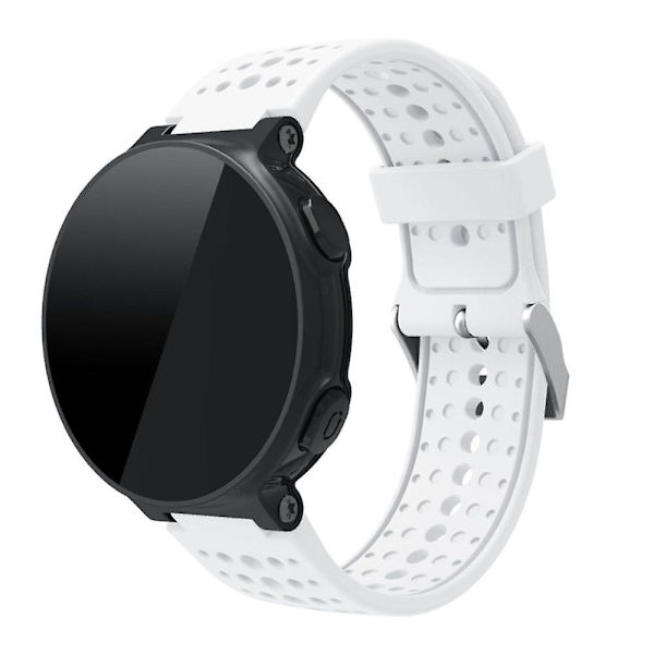 Vit runt hål silikon klockarmband rem för Garmin Forerunner 220/230/235/620/630