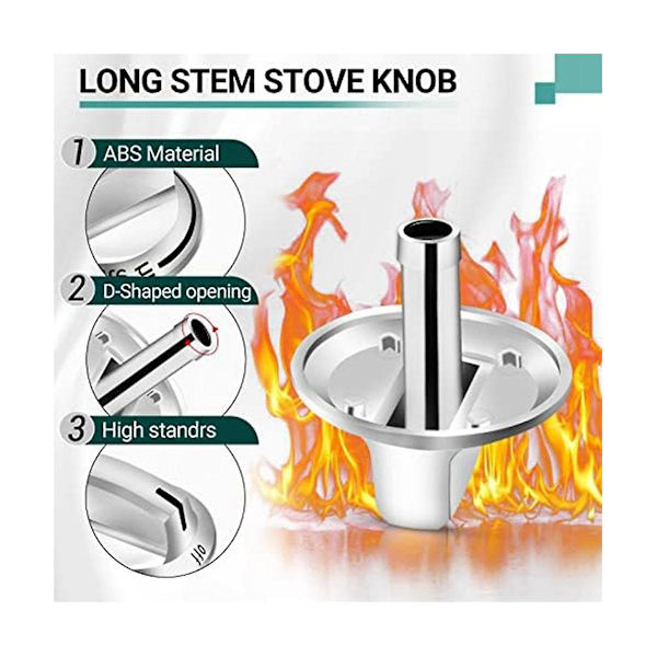 2 stk. Gasskomfyrknotter 5304525746 Erstatningsknotter Kompatible for Gasskomfyr Ovn
