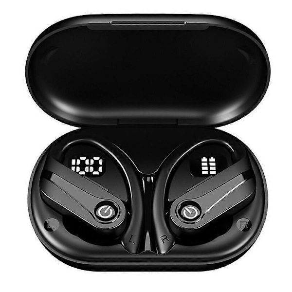Mpow Q63 ANC Bluetooth 5.3 Trådløse Ørepropper med Mikrofon IPX7 Vandtæt 200H Øretelefoner med Kroge til Sport Løb Træning Fitnesscenter Hovedtelefoner & Headsets