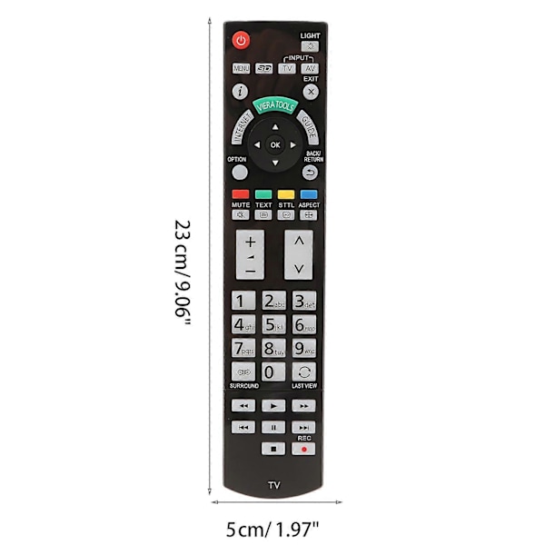 N2QAYB000715 Fjernkontroll Hudvennlig for PanasonicTX-L42ETW50 TX-P50VT50B Universal TV Fjernkontroll 1 stk