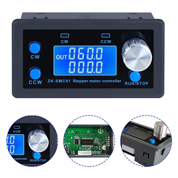 DC5-30V Digital Display Enakset Steppermotor Hastighetskontroller Justerbar Hastighetsregulator Driver Kontrollmodul FX
