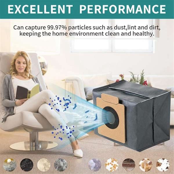 4 KPL Pölypusseja Clean X8 Pro Itsetyhjentyvään Robotti-imurin Asemaan, Puhdistus Varaosat Tr