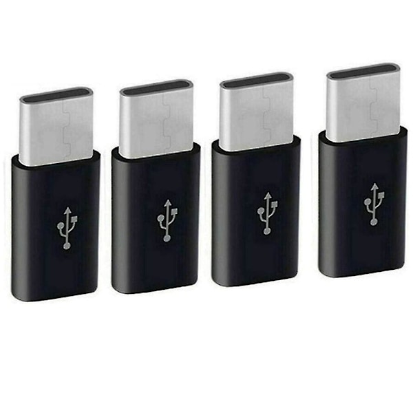 -USB till USB-C-adapter, Mini till Type-C-laddningsadapter, USB Type-C-adapterkonverteringskontakt med