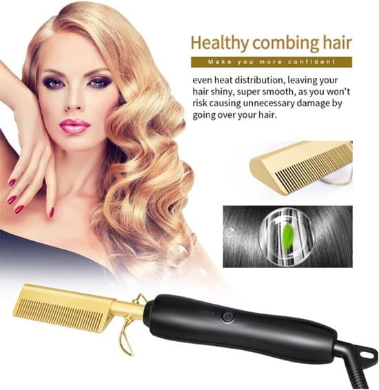 450°F High Temperature Ceramic Heating Brush, Gold Comb