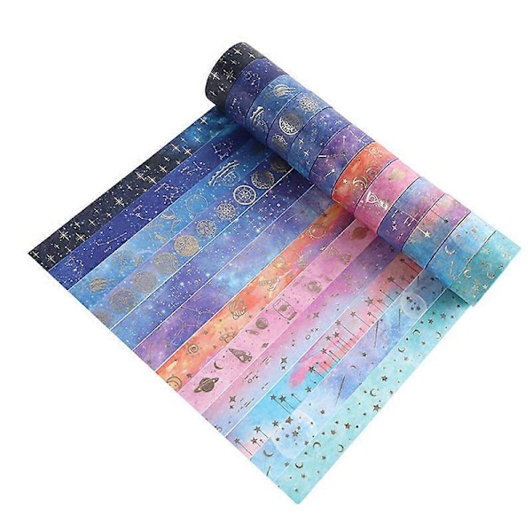 12 Rullar Washi Tejp, Stjärnklar Himmel Washi Tejp Dekorativ Papper Maskeringstejp Maskeringstejp Självhäftande Papper Maskeringstejp 2024THO