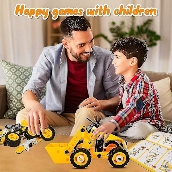 Pedagogiska byggleksaker Stem Learning Kit, Byggklossar för förskolebarn, Engineering Toys Creative Set Present till pojkar i åldern 5 6 7 8 9 10+ år