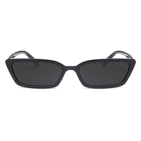 Smal sort rektangulær solbrille