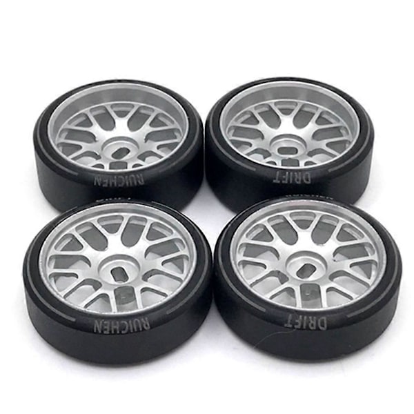 4 stk. Metal Fælg Hård Plast Drift Dæk til Wltoys 284131 K969 K989 P929 Mini-Z 1/28 RC C