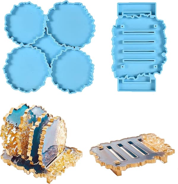 Uregelmessig Brikke Resin Former Sett