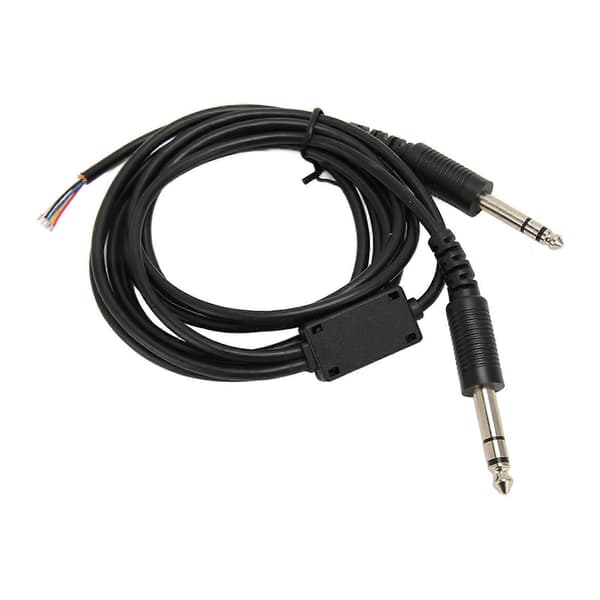 Udskiftningskabel til Aviation Headset til David Clark AVCOMM Pilot Dual GA Plug Aviation Headphone DIY Kabel 2 meter