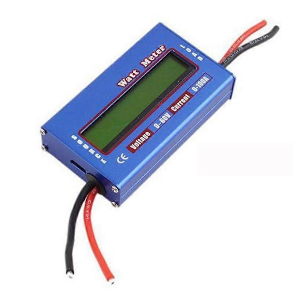 Digital Wattmeter Wattmätare Effektmätare DC 60V 100A Balans Spänning Batterikontroll 2025:e