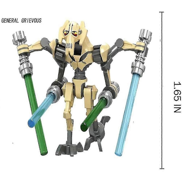 28 st/set Pack Stridsoldater Actionfigurer, Generaler och Droider med Vapen, Byggklossar Monteringsleksak Barnpresent