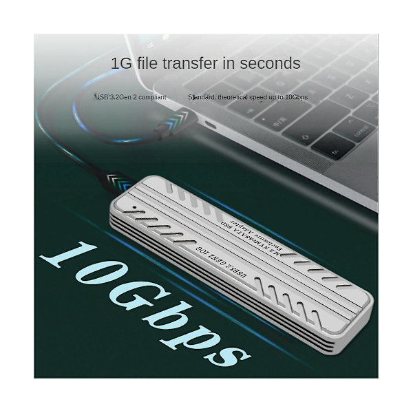SSD-kotelo M.2 NVMe/SATA-kotelo USB C PCIe M2 SSD-kotelo USB 3.2 Gen2 10 Gbps 2230 2242 -koon SSD-levyille