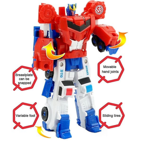 Heroes Power Rangers, Actionfigur Vogn Deformasjon Robot Leke for 3 år og eldre