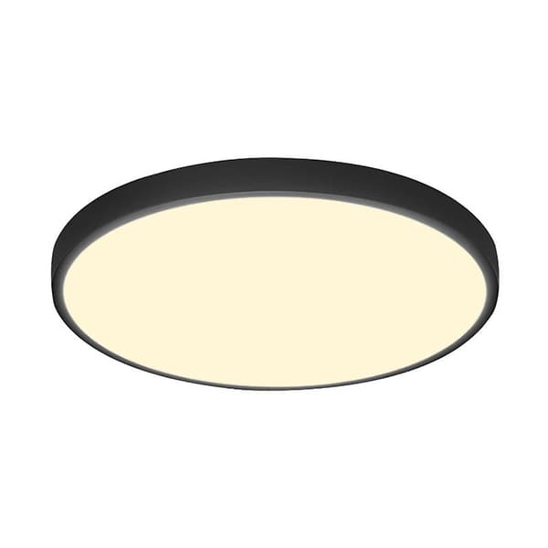 LED Loftlampe Moderne Lampe Stue Belysning Armatur Soveværelse Køkken Montering Flush Panel (Sort)